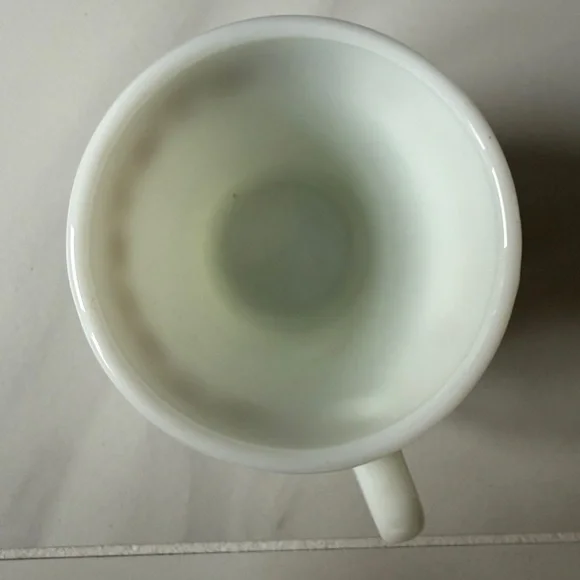 Pyrex Vintage Butterfly Gold milk glass coffee mug D handle - Picture 5 of 5